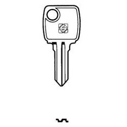 Kaba Ilco KI17 NP A14 | Vehicle Key Blank, Brass, Nickel Plated, 14 Price Group, For Gas Cap Lock