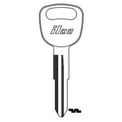 Kaba Ilco KK1 NP A06 | Vehicle Key Blank, Brass, Nickel Plated, 6 Price Group, For Kia