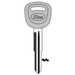 Kaba Ilco KK4-P NP A10 | Vehicle Key Blank, Plastic Head, Brass, Nickel Plated, 10 Price Group, For Kia