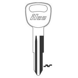 Kaba Ilco KK5 NP A06 | Vehicle Key Blank, Brass, Nickel Plated, 6 Price Group, For Kia