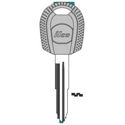 Kaba Ilco KK6-P NP A08 | Vehicle Key Blank, Plastic Head, Brass, Nickel Plated, 8 Price Group, For Kia