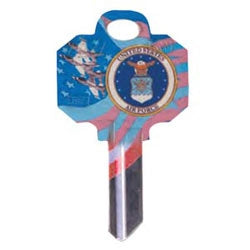 Kaba Ilco KW-AIR FORCE A43 | Key Blank – Kwikset KW1/KW10/KW11, US Air Force Logo