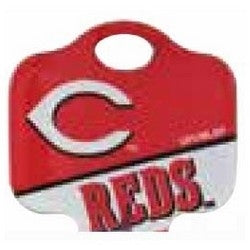 Kaba Ilco KW1-MLB-REDS A46 | Decorative Key Blank, MLB Team Key, Kwikset/Titan, Reds Logo, KW1 Keyway, 46 Price Group