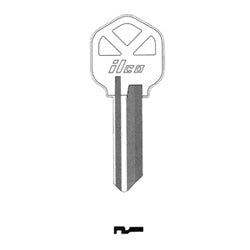 Kaba Ilco NB-KW1 BR A02 | Key Blank, Kwikset Profile, Plain, Brass