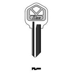 Kaba Ilco KW1-PC-ASSTD NP A09 | Cylinder Lock Key Blank, Assorted, Brass, Nickel Plated, 9 Price Group, For Kwikset/Donner