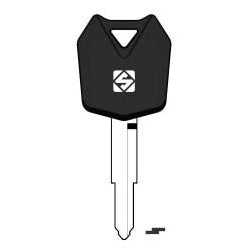 Kaba Ilco KW16-GTS NP A71 | Vehicle Key Shell, Look-Alike, With GTI Transponder, For Kawasaki Motorcycle