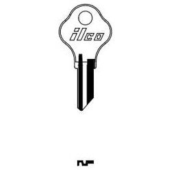 Kaba Ilco LC1069 NP A16 | Cylinder Lock Key Blank, Brass, Nickel Plated, 16 Price Group, For Lane Cedar Chest