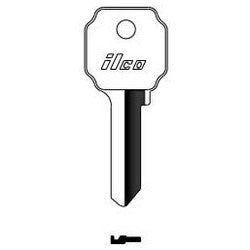 Kaba Ilco LC8 NP A22 | Cylinder Lock Key Blank, Brass, Nickel Plated, 23 Price Group, For Lince