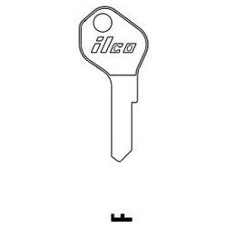 Kaba Ilco LF18 NP A16 | Cylinder Lock Key Blank, Natural Brass, 16 Price Group, For Lowe and Fletcher
