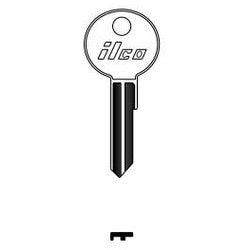 Kaba Ilco LF21 NP A15 | Cylinder Lock Key Blank, Brass, Nickel Plated, 15 Price Group, For Lowe and Fletcher