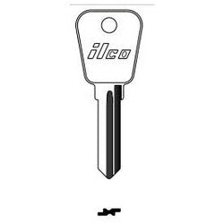 Kaba Ilco LF24 NP A15 | Cylinder Lock Key Blank, Brass, Nickel Plated, 15 Price Group, For Lowe and Fletcher
