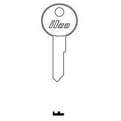 Kaba Ilco LF5 NP A12 | Cylinder Lock Key Blank, Brass, Nickel Plated, 12 Price Group, For Lowe and Fletcher