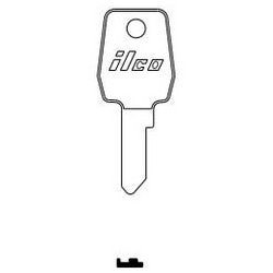 Kaba Ilco LF6 NP A16 | Cylinder Lock Key Blank, Brass, Nickel Plated, 16 Price Group, For Lowe and Fletcher