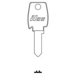 Kaba Ilco LF7 NP A03 | Cylinder Lock Key Blank, Brass, Nickel Plated, 3 Price Group, For Lowe and Fletcher
