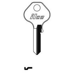 Kaba Ilco M10-BR BR A34 | Cylinder Lock Key Blank, Natural Brass, 34 Price Group, For Master