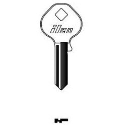 Kaba Ilco M12-BR BR A34 | Cylinder Lock Key Blank, Natural Brass, 34 Price Group, For Master
