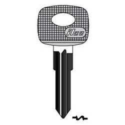 Kaba Ilco MB39-P NP A14 | Vehicle Key Blank, Plastic Head, Brass, Nickel Plated, 14 Price Group, For Mercedes Benz