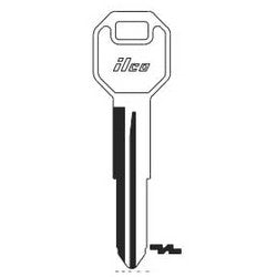 Kaba Ilco MIT5 NP A06 | Vehicle Key Blank, Brass, Nickel Plated, 6 Price Group, For Chrysler, Mitsubishi