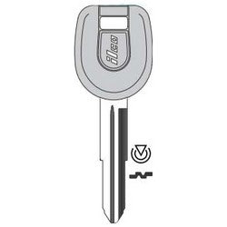 Kaba Ilco MIT8-PT NP | Vehicle Key Blank, Transponder Key, Brass, Nickel Plated, For Mitsubishi