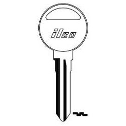 Kaba Ilco MZ13 NP A03 | Vehicle Key Blank, Brass, Nickel Plated, 3 Price Group, For Ford, Mazda