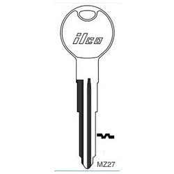 Kaba Ilco MZ27-NP NP A36 | Vehicle Key Blank, Brass, Nickel Plated, 36 Price Group, For Mazda