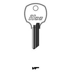 Kaba Ilco N1069C NP A09 | Cabinet Lock Key Blank, Brass, Nickel Plated, 9 Price Group, For NCL/National