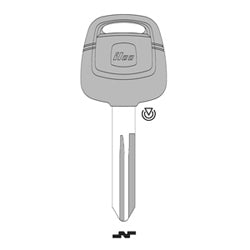 Kaba Ilco NI02T NS | Vehicle Key Blank, Transponder Key, Natural Nickel Silver, For Nissan
