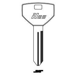 Kaba Ilco P1789 NP A03 | Vehicle Key Blank, Brass, Nickel Plated, 3 Price Group, For Chrysler