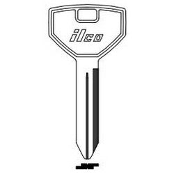 Kaba Ilco P1794 NP A03 | Vehicle Key Blank, Brass, Nickel Plated, 3 Price Group, For Chrysler
