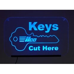 Kaba Ilco POS9 | LED Sign – “Keys Cut Here”, 11" x 18"