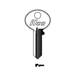 Kaba Ilco R1003M NP A02 | Cylinder Lock Key Blank, Brass, Nickel Plated, 2 Price Group, For Bommer/Hudson