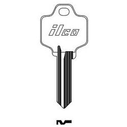 Kaba Ilco R1064E NP A02 | Cabinet Lock Key Blank, Brass, Nickel Plated, 2 Price Group, For NCL/National Hardware