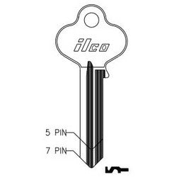 Kaba Ilco RU4-BR BR A01 | Cylinder Lock Key Blank, Natural Brass, 34 Price Group, For Corbin/Russwin
