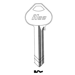 Kaba Ilco NB-RU45 BR A02 | Key Blank, Corbin D1, 5-Pin, Plain Brass