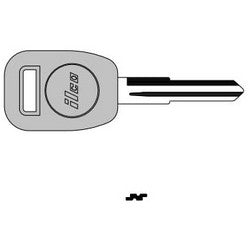 Kaba Ilco RV4-P NP A10 | Vehicle Key Blank, Plastic Head, Brass, Nickel Plated, 10 Price Group, For Rover