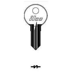 Kaba Ilco S1042Z NP A11 | Cylinder Lock Key Blank, Double-Sided, Brass, Nickel Plated, 11 Price Group, For Illinois