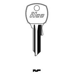Kaba Ilco S1064A NP A13 | Cylinder Lock Key Blank, Brass, Nickel Plated, 13 Price Group, For National Cabinet Lock