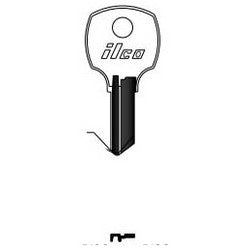 Kaba Ilco S1069G NP A08 | Cylinder Lock Key Blank, 4-Disc, Brass, Nickel Plated, 8 Price Group, For National Cabinet Lock