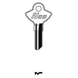 Kaba Ilco S1096JN NP A17 | Cylinder Lock Key Blank, Brass, Nickel Plated, 17 Price Group, For Elgin