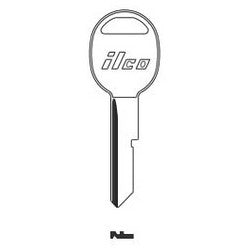 Kaba Ilco S1098B NP A02 | Vehicle Key Blank, Secondary, Brass, Nickel Plated, 2 Price Group, For General Motors