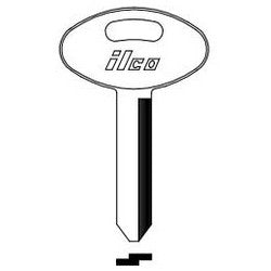 Kaba Ilco S1181FD NP A06 | Vehicle Key Blank, Secondary, Brass, Nickel Plated, 6 Price Group, For Ford