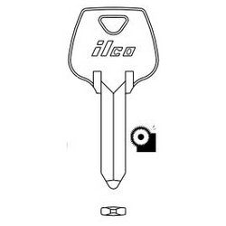 Kaba Ilco S13KE NS A23 | Cylinder Lock Key Blank, Natural Nickel Silver, 23 Price Group, For Keso