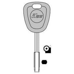 Kaba Ilco S32FJ-P ST A21 | Vehicle Key Blank, High Security, Plastic Head, Special Key Machine, Steel, Nickel Plated, 21 Price Group