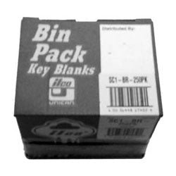 Kaba Ilco SC1-NP-250PK NP A33 | Cylinder Lock Key Blank, 5-Pin, Brass, Nickel Plated, 33 Price Group, For Schlage, 250 each per Pack
