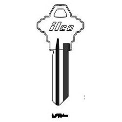 Kaba Ilco SC1347 NS A55 | Cylinder Lock Key Blank, 6-Pin, Natural Nickel Silver, 15 Price Group, For Schlage