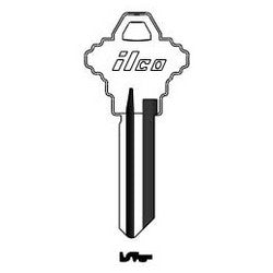 Kaba Ilco SC1468 NS A53 | Cylinder Lock Key Blank, 6-Pin, Natural Nickel Silver, 12 Price Group, For Schlage