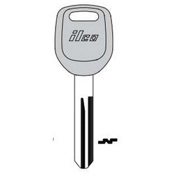 Kaba Ilco SUB1-P NP A09 | Vehicle Key Blank, Plastic Head, Brass, Nickel Plated, 9 Price Group, For Subaru