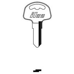 Kaba Ilco SUZ10 NP A14 | Vehicle Key Blank, Brass, Nickel Plated, 14 Price Group, For Suzuki Motorcycle