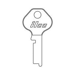 Kaba Ilco T153 ST A02 | Key Blank, 0.3" Width x 0.065" Thickness, Steel, Nickel Plated, 2 Price Group, For Master
