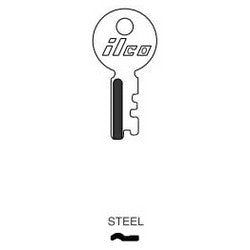 Kaba Ilco T46 NP A07 | Key Blank, Steel, Nickel Plated, 7 Price Group, For Miscellaneous